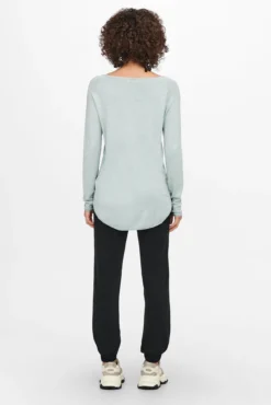 Camisola de malha gola redonda