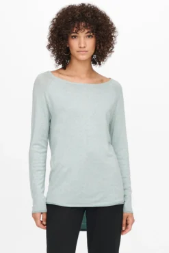 Camisola de malha gola redonda