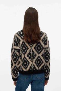 Camisola de malha grossa com estampado