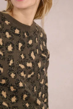 Camisola de manga comprida com estampado animal