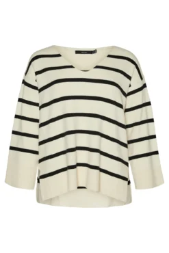 Camisola de manga comprida e gola em bico Curve