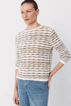 Camisola em malha texturada
