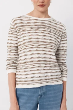 Camisola em malha texturada