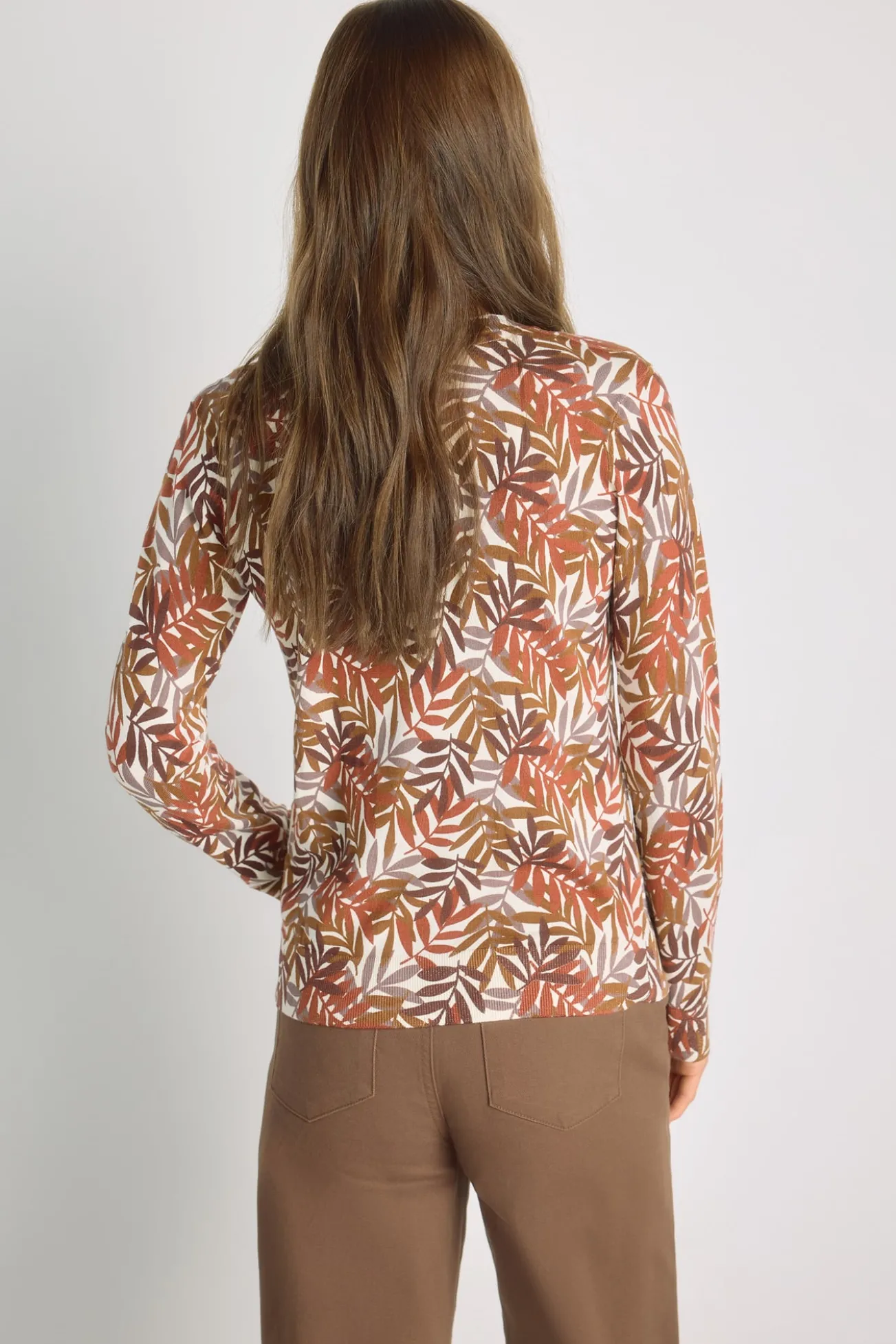 Camisola estampada gola redonda