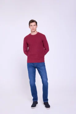Camisola estruturado com gola redonda