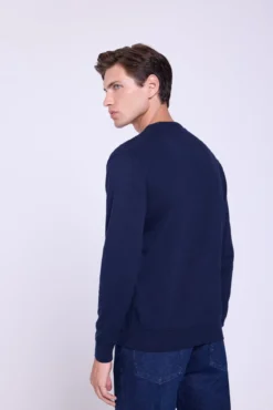 Camisola estruturado com gola redonda