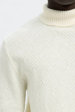 Camisola estruturado de gola alta 100% algodão orgânico