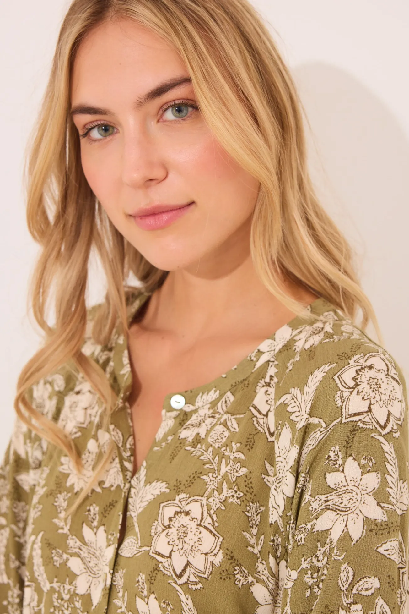 Camisola floral de viscose