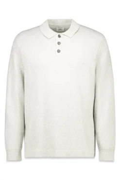 Camisola gola polo com botões