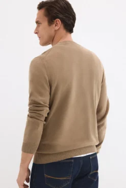 Camisola gola redonda logo grande no peito