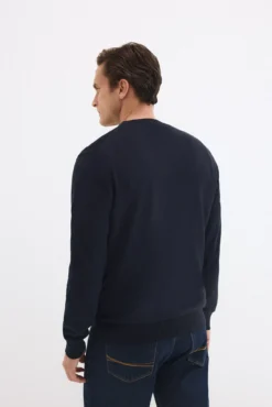 Camisola gola redonda logo grande no peito