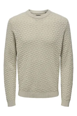 Camisola gola redonda textura