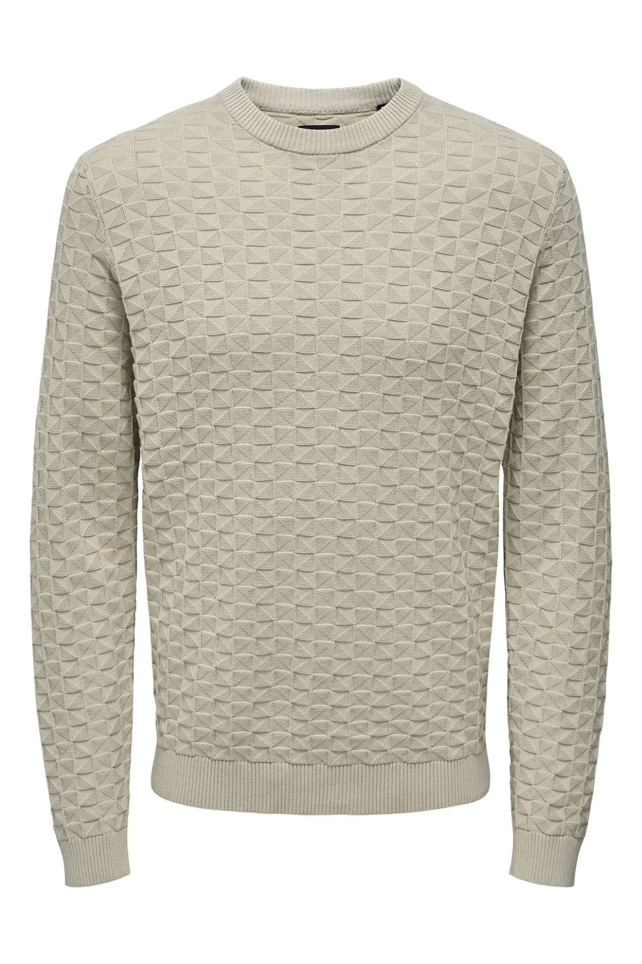 Camisola gola redonda textura