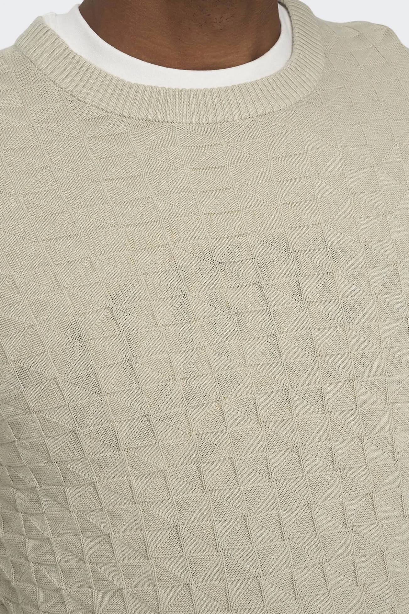 Camisola gola redonda textura