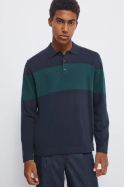 Camisola listrado de gola polo
