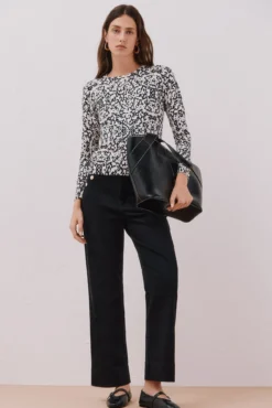 Camisola malha estampada