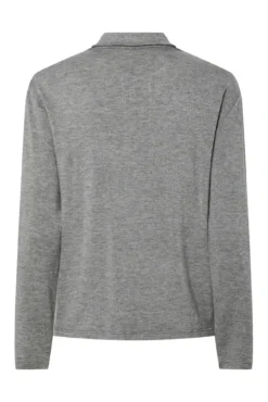 Camisola malha estilo polo para mulher