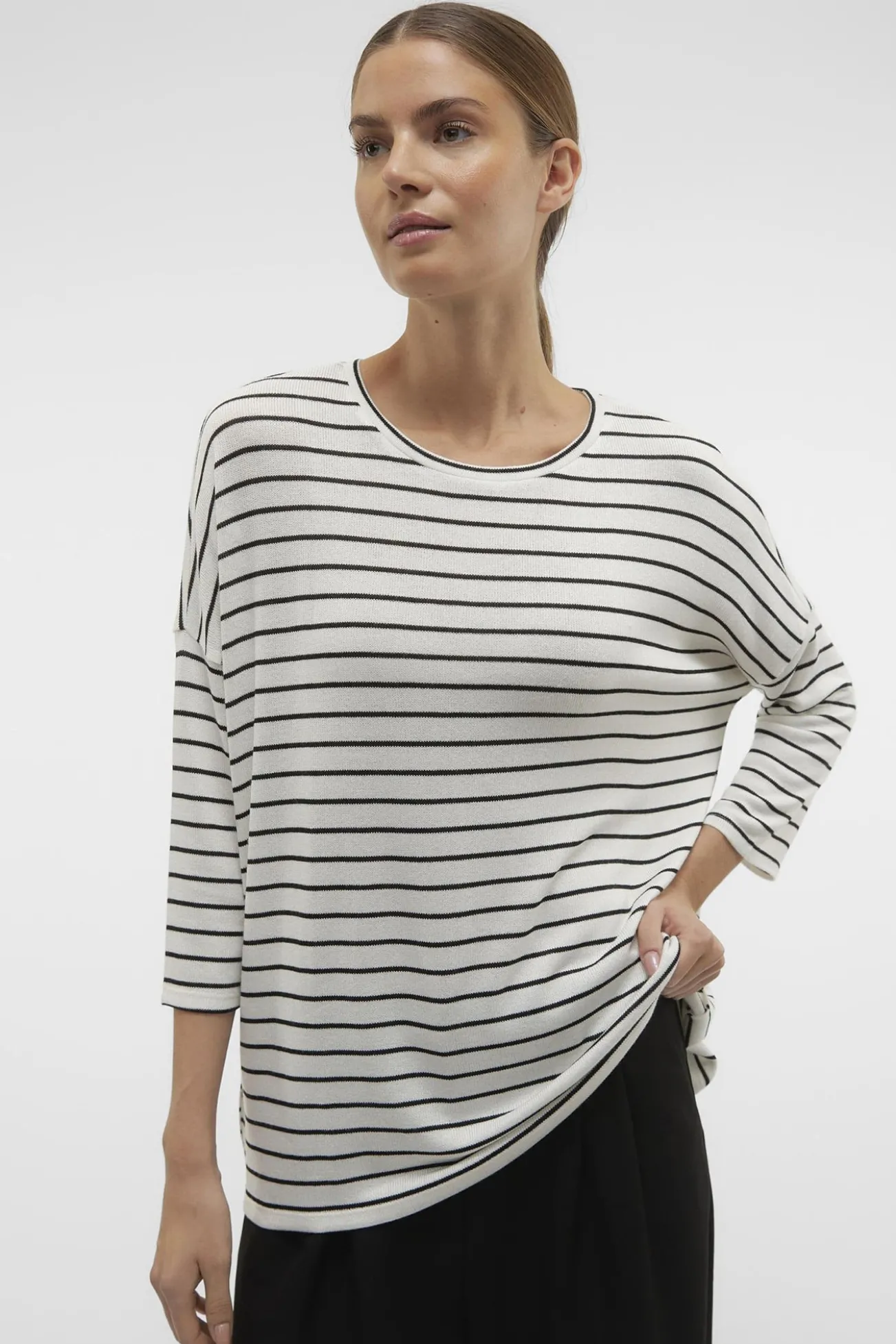 Camisola manga 3/4 em malha