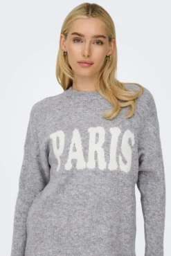 Camisola oversized com texto PARIS