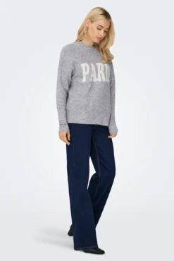 Camisola oversized com texto PARIS