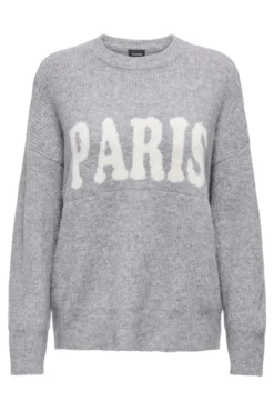 Camisola oversized com texto PARIS