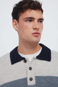 Camisola polo abotoada