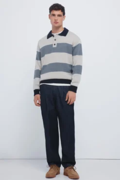 Camisola polo abotoada
