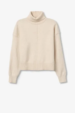 Camisola relaxado com costura frontal