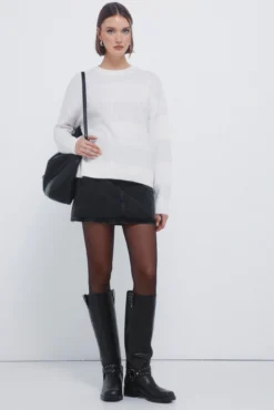 Camisola riscas com lantejoulas