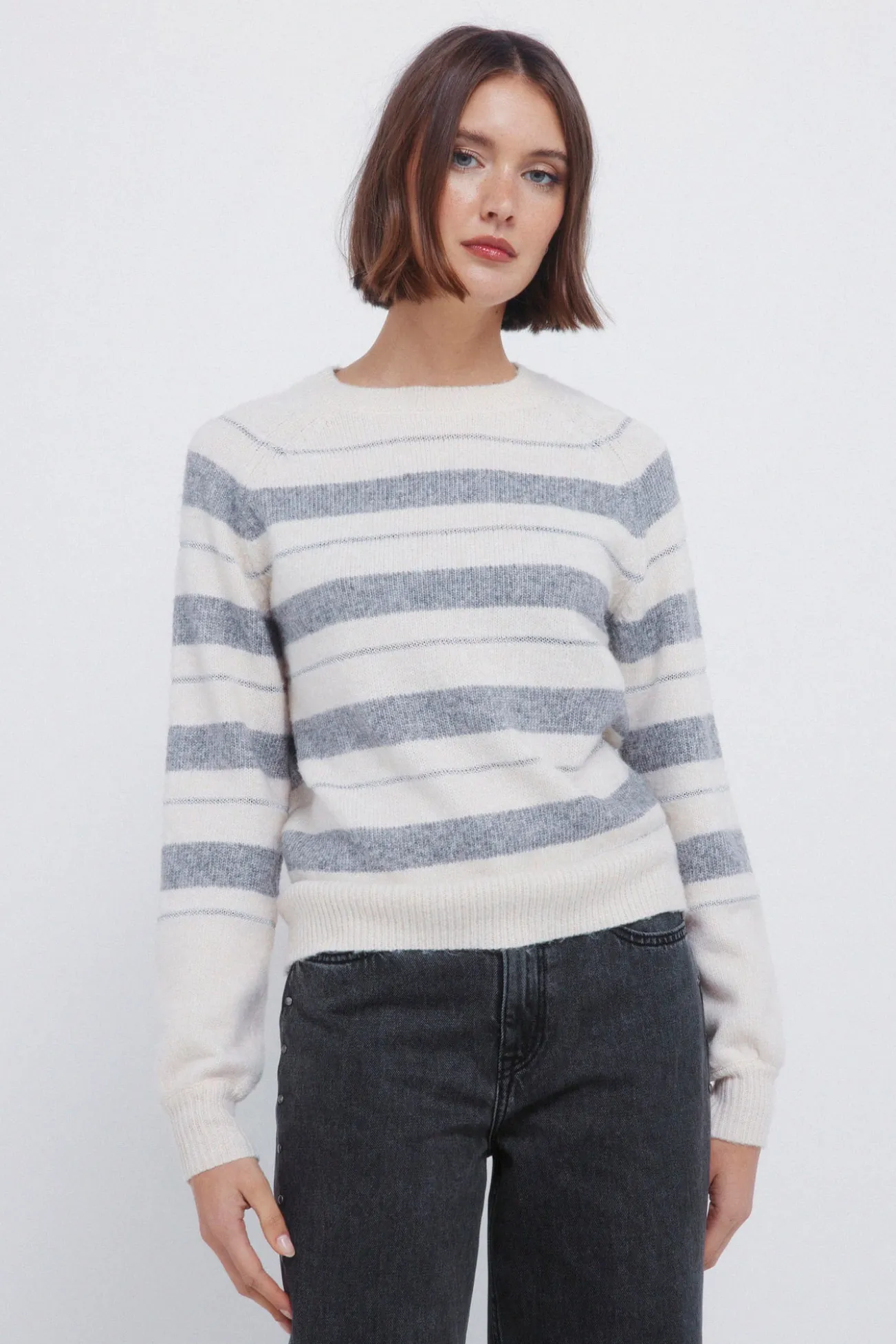 Camisola riscas de lurex