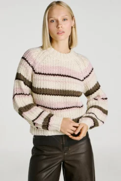 Camisola riscas multicolorido
