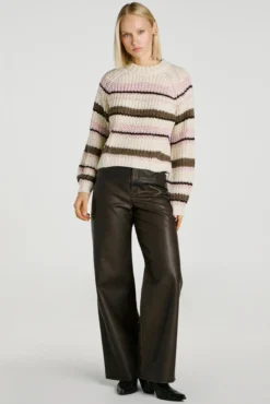 Camisola riscas multicolorido