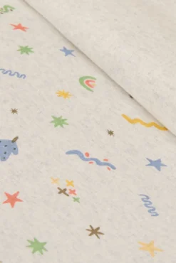 Capa de edredão com malha arco-íris e estrelas