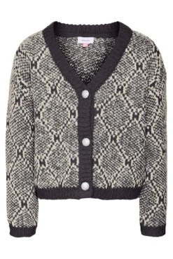 Cardigan com botões de joia