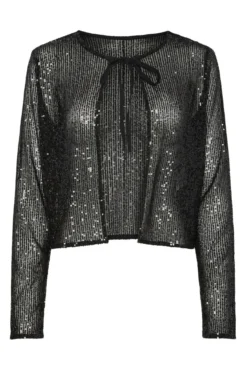 Cardigan com gravata de laçada