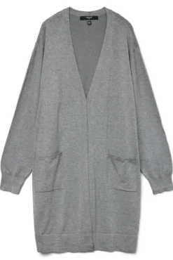 Casaco de malha longo plus size
