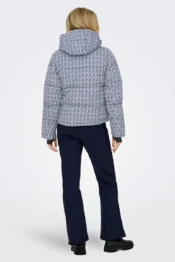 Casaco ski acolchoado técnico estampado para mulher