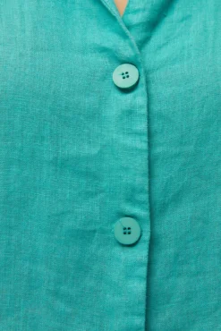 Colete de linho gola camiseira