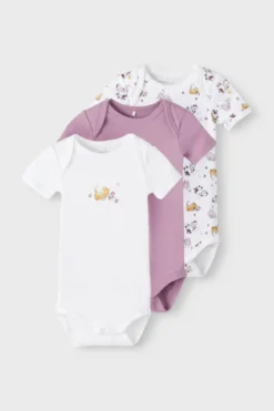 Conjunto de 3 bodies bebé menina