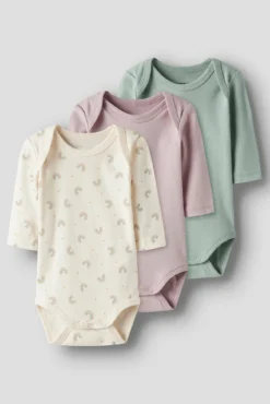 Conjunto de 3 bodies para bebê