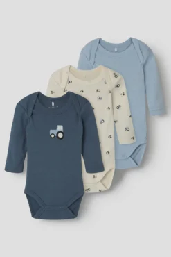 Conjunto de 3 bodies para bebê