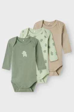 Conjunto de 3 bodies para bebê