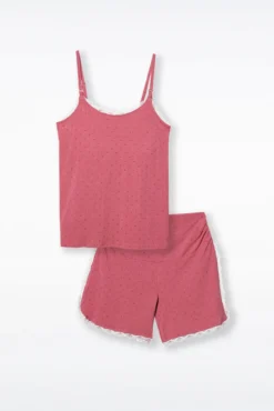 Conjunto pijama pré-mamã com estampado de bolinhas
