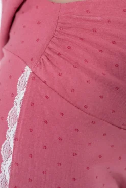 Conjunto pijama pré-mamã com estampado de bolinhas