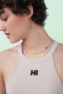 Crop top halter sem costuras cinzento
