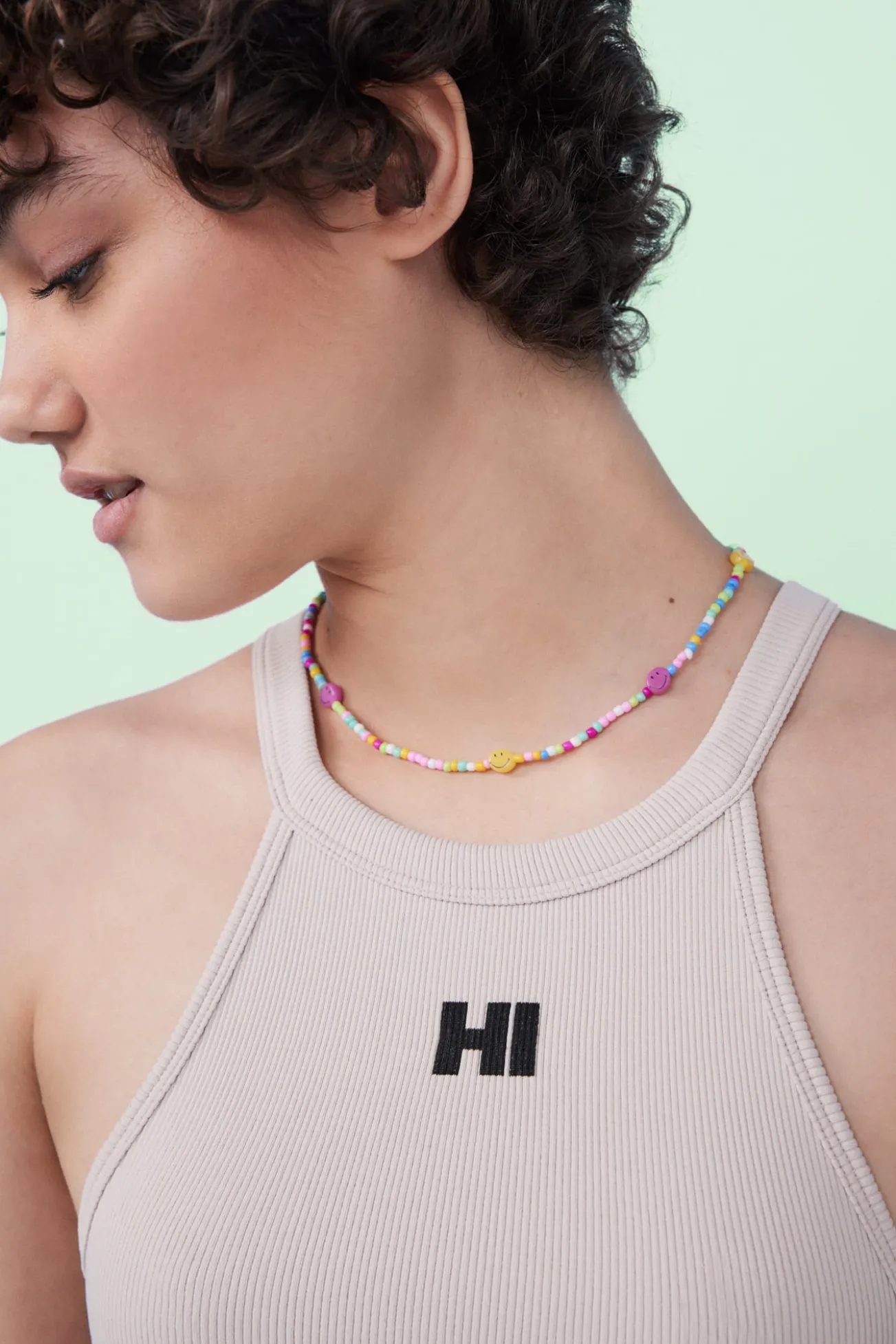 Crop top halter sem costuras cinzento