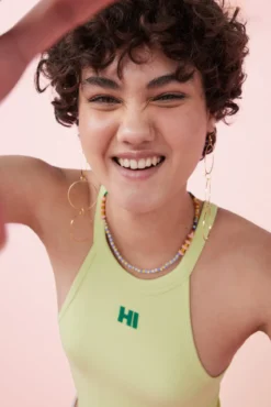 Crop top halter sem costuras verde