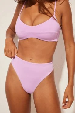 Cueca biquíni alta reversível