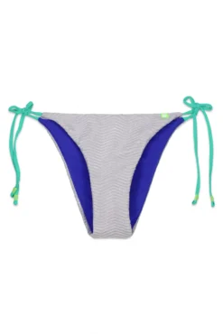 Cueca biquíni biquíni metálico com tiras