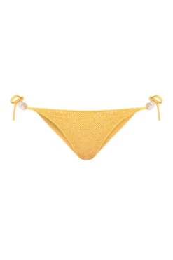 Cueca biquíni brasileiras lantejoulas amarelas